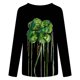 thumbnail image 5 of Camiseta de manga larga con estampado de cuello redondo a la moda para mujer, blusas informales sueltas Fridja  czfsfas649, 5 of 5