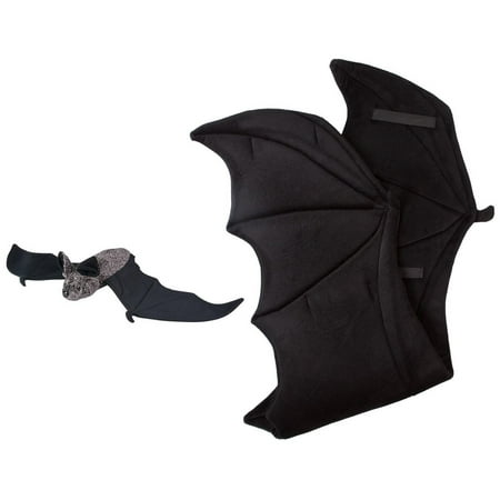 Wildlife Tree Plush Black Bat Wings with Baby Stuffed Animal Plush Toy Bat Bundle for Pretend Play Animals Dressup