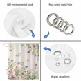 thumbnail image 5 of Pink Purple Flower Bathroom Shower Curtains with 12 Hooks Polyester Waterproof Shower Curtain for Stalls and Bathtubs Spring Farmhouse Country Floral Leaf Decorative Bathroom Curtain 36x72 Inches, 5 of 8