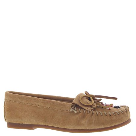 Bottes Bébé Minnetonka à Franges Taupe - Taille 33-34 (US 3) - Neuves Avec Boîte