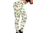 thumbnail image 4 of DISNIMO Hedgehog Cherry Printed High Waisted Leggings for Women, Casual Yoga Pants Leggings Tummy Control Soft Workout Leggings for Running Cycling, White, XS, 4 of 6