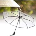 thumbnail image 5 of Transparent rain Umbrella, Foldable Three Times Travel Umbrella Sun Protection, 5 of 5