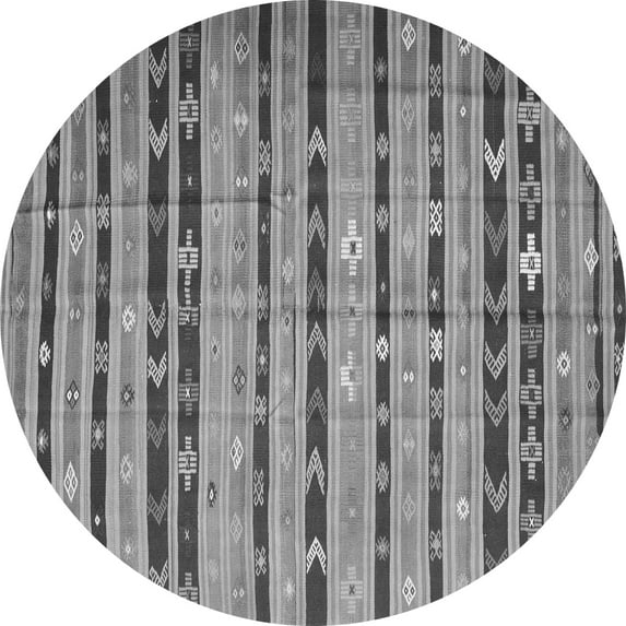 Ahgly Company Indoor Round Southwestern Gray Country Area Rugs, 3' Round