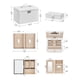 thumbnail image 5 of Caja Joyero de 3 Niveles, con 2 Cajones, con Mini Caja Portátil para Viajar, con Asa, Cerradura, Regalo Ideal, Blanco MJBC121W, 5 of 8