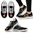 thumbnail image 1 of Zapatos de marca con diseño de grafiti artístico colorido y moderno, zapatos con estampado de golf, zapatos deportivos/de ocio cómodos, zapatos planos negros suaves, 1 of 6
