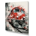 thumbnail image 2 of Designart "Geometric Momentum of Trains V" Modern Wall Art Living Room, 2 of 5