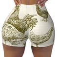 thumbnail image 2 of Fotbe Chickens Shorts Sin Costuras – Shorts Deportivos de Cintura Alta para Mujer, Elásticos para Gimnasio, Yoga, Running o Ciclismo-X-Large, 2 of 8
