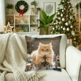 thumbnail image 5 of 17.7x17.7 in Christmas Cushion, Christmas Decorative Pillow Covers, Holiday Pillow Covers, Festival Ambiance Decorative Pillowcase for Sofa Couch Living Room Seasonal Home Decor, Lazyguy, X, 5 of 6