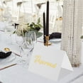 thumbnail image 6 of icolorfuled 50pcs Reserved Table Sign Paper for Restaurant Wedding White, 6 of 6