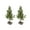 White+Green 6, variant on Home Decor Accessories Set of 2, 13.5" christmas PVC Tree On Wood Base With Snow,Household Decor Items
