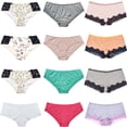 thumbnail image 1 of Curve Muse Cotton Soft Women Underwear Knickers Boxer Briefs Short Pack Of 12 -PackA-M/6, 1 of 6