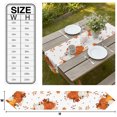 thumbnail image 3 of Burnt Orange Pumpkins Fall Table Runner Linen Burlap Table Runner 108 Inches Long Thanksgiving Botanical Maple Leaves Dresser Scarves for Kitchen Island Coffee Dining Room Party Decor 13"x108", 3 of 8