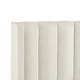 thumbnail image 6 of Montrell Upholstered Velvet Queen Size Wingback Platform Bed, Cream White, 6 of 7