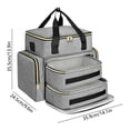 thumbnail image 3 of Gumesh Nail Polish Organizer Case – Waterproof Travel Bag with Hard Bottom – Double Layer Nail Storage Bag with Adjustable Dividers & Nail Lamp Compartment (Gray), 3 of 5