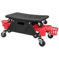 thumbnail image 1 of Tabouret de Garage Roulant avec Roues, Tabouret de Mécanicien Rembourré Capacité de 300 Lb avec Rangement sur Plateaux à Outils, Noir, 1 of 6