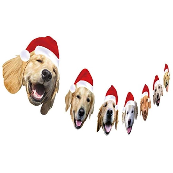 Golden Retriever Christmas Garland, Dog Christmas Hanging Decoration, Funny Xmas Gift for Dog Lover