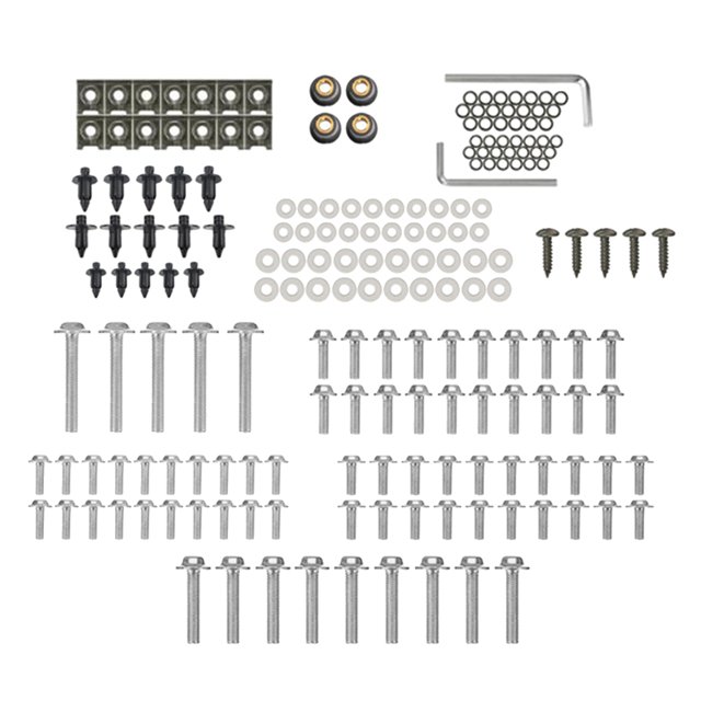 Juego Completo de Tornillos de Fijación de Parabrisas de Motocicleta Tornillos de Fijación Tornillo - Plata Sunnimix Tornillos del carenado del parabrisas