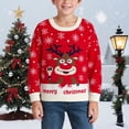 thumbnail image 4 of MIXUE Toddler Girls Sweaters Christmas Day Holiday Knitwear Kids Winter Children Boys Cartoon Deer Print Sweater Outwear Tops, 4 of 9
