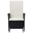 thumbnail image 4 of vidaXL Patio Furniture Set 3 Piece Wicker Armchairs with Table Poly Rattan, 4 of 11