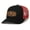 Black/Red, variant on AG Hat Co. Mens Patch Hat Chocolate Lab Duck Hunting Leather Patch Mesh Back Trucker Hat, Heather Grey/Flag