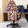 thumbnail image 3 of SCRAWLGOD Cow Print Beige Brown Print 4PCS Gaming Chair Cover, Dustproof Computer Chair Slipcover with Armrest Cover Washable Thick Gaming Chair Protection, 3 of 7