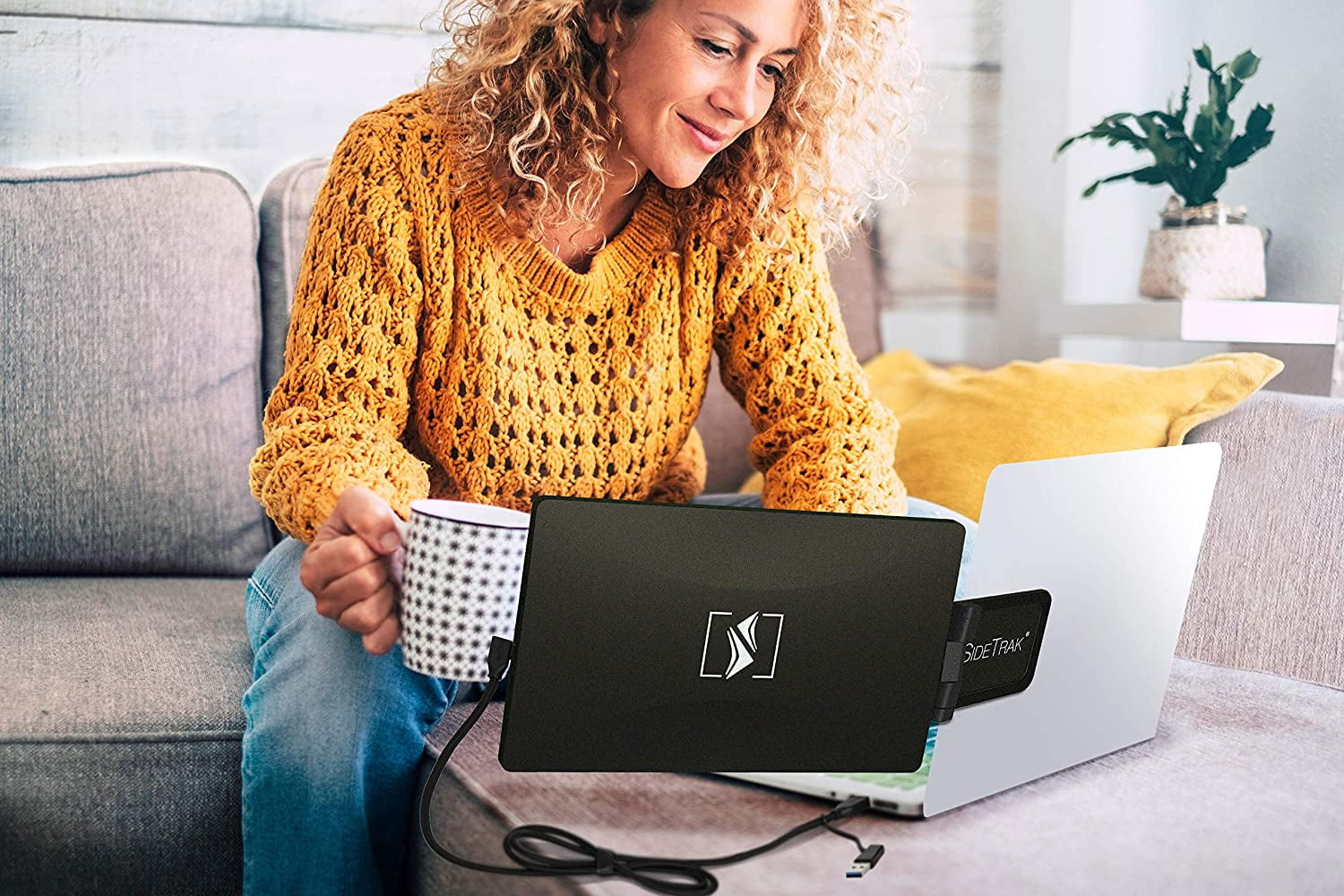 SideTrak Swivel Metal Plates for Laptop | Add On/Replacement Plates Only | Compatible with SideTrak Swivel Portable Monitors | Includes 2 Metal Plates (Black)