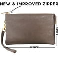 thumbnail image 5 of Humble Chic Clutch Purse Wristlets for Women - Dark Silver Vegan Crossbody Wristlet Purse, 5 of 10