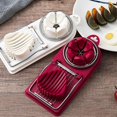 thumbnail image 3 of White Stainless Steel Egg Cutter Multifunctional Fruit Slicer Petal-sh, 3 of 5