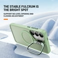 thumbnail image 5 of Decase for Samsung Galaxy S24 with Hidden Camera Stand,Translucent Case PC + TPU Phone Cover [Compatible with Mag-Safe] Ultra Thin Matte Shockproof Case for Galaxy S24,Lightgreen, 5 of 9