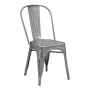 Set Of 2 Rustic Unique Steel Metal Elio Dining Room Chairs Gunmetal by ZUO-FURNITURES