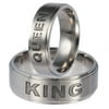 King or Queen 6 or 8mm Stainless Steel Wedding Band Ring Men or Women by Ginger Lyne