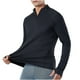 thumbnail image 2 of pstuiky camisas de manga larga para hombre, Camisa deportiva de manga larga con cuello alto, ligera, transpirable y de color liso con cremallera para hombre camisetas de hombre l, 2 of 9
