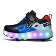 thumbnail image 4 of Kids Roller Skates Light up Shoes with Wheels Shoes LED USB Charging Roller Sneakers for Girls Boys Birthday Christmas Gift, 4 of 14