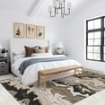 thumbnail image 2 of Abstract Gray Brown Rug 3x5 Small Area Rugs Fluid Wavy Stripes Rugs Ultra Soft Non Slip Washable Low Pile Carpet for Gameroom Bedroom Living Room Playroom Home Décor, 2 of 7