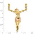 thumbnail image 3 of 14K Two-Tone Rose Corpus Pendant (51 X 37) Made In United States c3712, 3 of 5