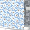 thumbnail image 5 of Tchckioa Boho Floral Shower Curtain for Bathroom,72x72 Inch Waterproof Hooks Bath Curtain Decor,Blue White, 5 of 6