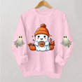 thumbnail image 4 of Womens Halloween Sweatshirts Casual Long Sleeve Cute Halloween Ghost Printed Winter Sweaters Loose Crewneck Pullover Blouses Ladies Halloween Costumes, 4 of 5