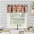 thumbnail image 3 of Mid Century Window Valance,Drop Shapes Abstract Triangular Retro Printed Pattern Curtain Valance for Kitchen Bedroom Bathroom 1 Panels W54xL18in, 3 of 6