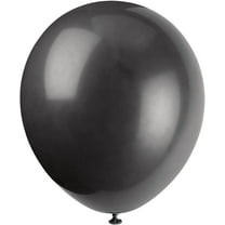 Unique Latex Balloons, 12" (10-Pack), Black