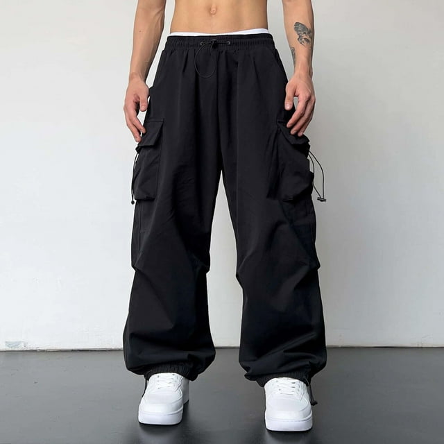 Men's Cargo Pants for Everyday Wear Workwear Trousers with Functional Pockets and Comfortable Fit