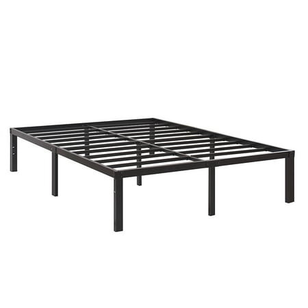3000lbs Max Weight Capacity TATAGO 16 Inch Tall Heavy Duty Metal Platform Bed Frame Mattress Foundation, Extra-strong Support &Non-Slip, No noise & No Box Spring Need for Saving Money, (Best Heavy Duty Foundation)