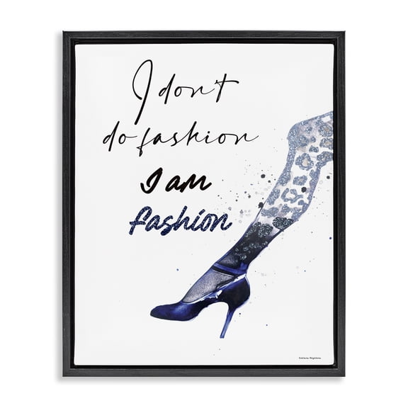 Stupell Industries Southwestern Trendy I Am Fashion Black Floating Frame Canvas Art, 17 x 21, by Svetlana Aleynikova