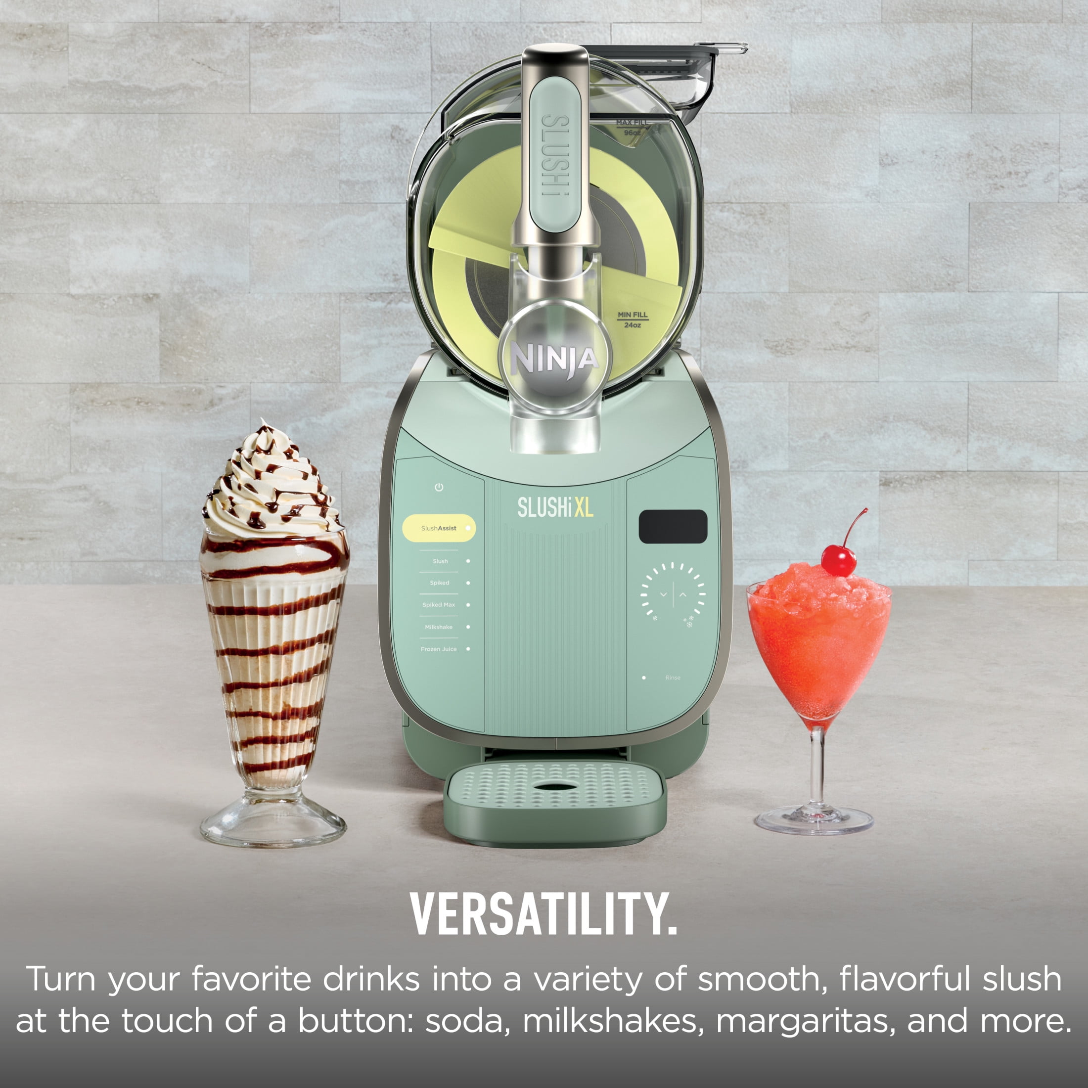 Ninja SLUSHi XL 128-Oz Frozen Drink Machine, SlushAssist Technology, 6 Presets, Dishwasher Safe, Party-Sized, Slushy Maker, FS601 Green