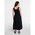 thumbnail image 3 of Time and Tru Women's Sleeveless Scoop Neck Midi Dress, Sizes XS-XXXL, 3 of 5