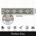 thumbnail image 2 of Findosom 2'x10' Hallway Runner Rug Washable Vintage Kitchen Laundry Runner with Non Slip Backing Farmhouse Entryway Living Room Floor Mat Stain Resistant Runner Carpet Green, 2 of 5