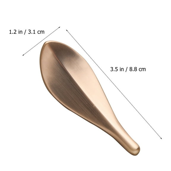 OUNONA Golden Decorative Cabinet Door Handle Zinc Alloy Pull Handle for Home Use Modern Leaf Design 4.5 Inch