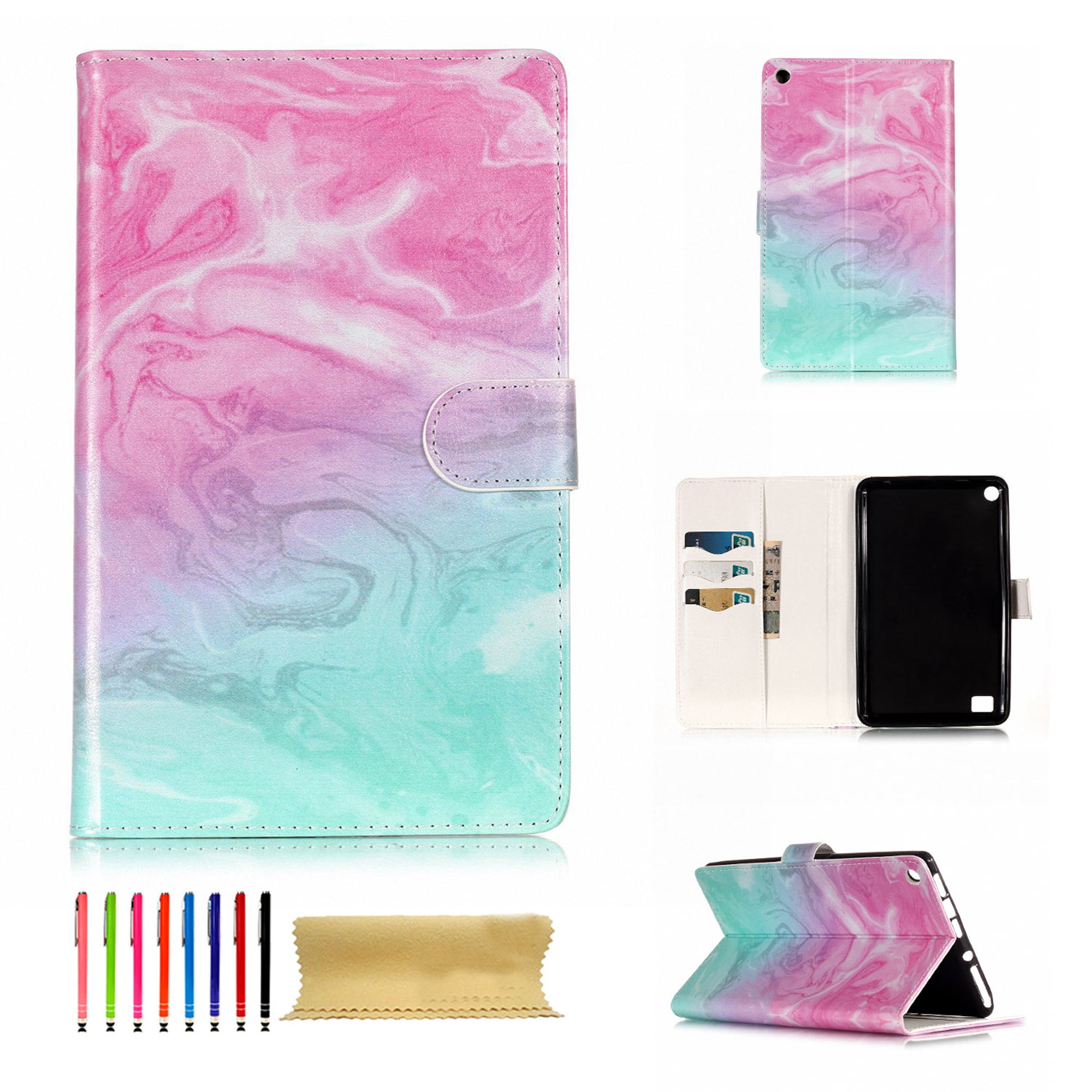 HD 8 Tablet Case (not fit HD8 2020), Dteck Slim Flip Folio PU Leather