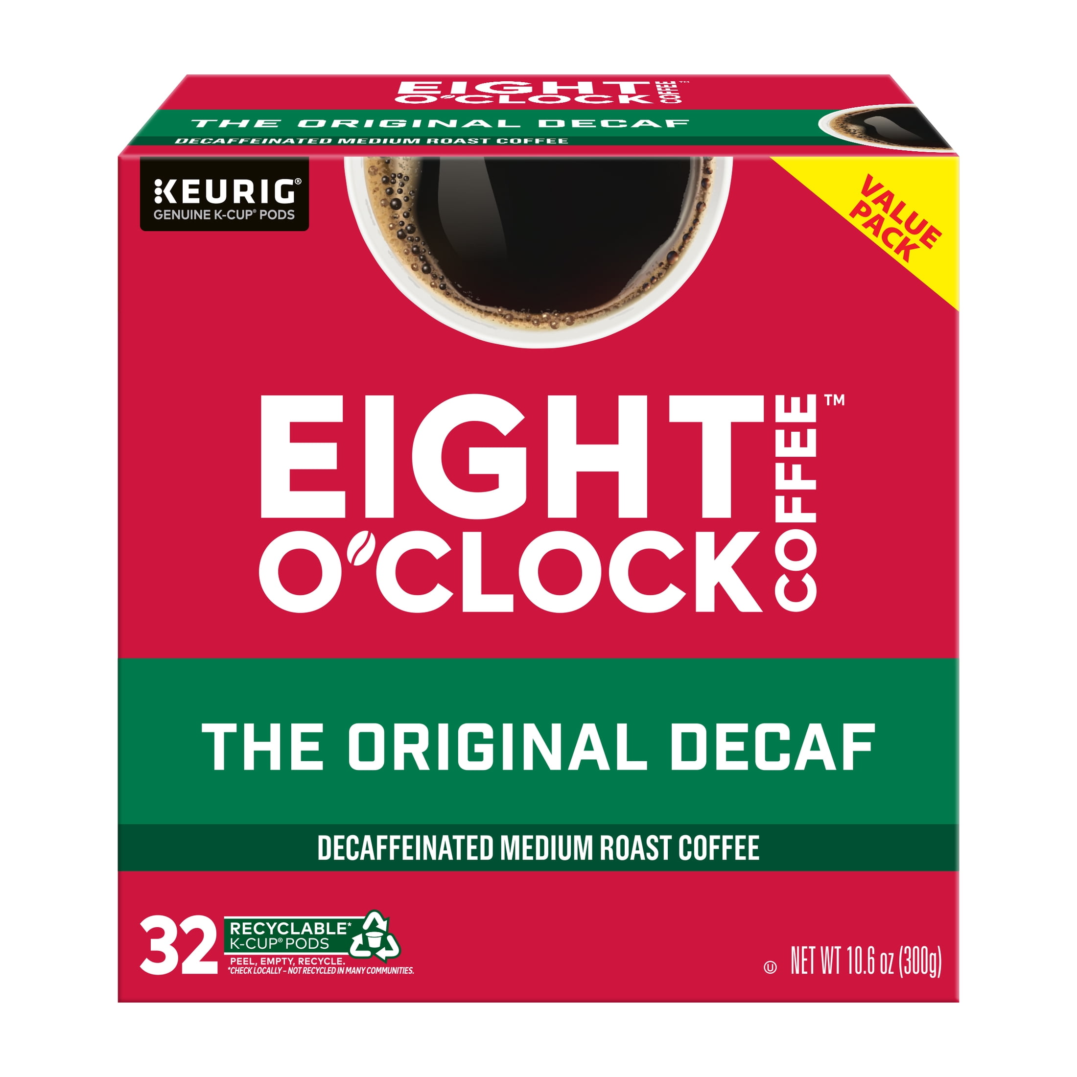 Eight O'Clock Coffee The Original Decaf Coffee 12 Count Medium Roast K-Cup Pods