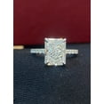 thumbnail image 5 of 3.80 Carats GIA Certified Radiant Cut Diamonds Solitaire Wedding Ring in Hallmark 18K White Gold, 5 of 13