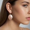 thumbnail image 6 of Woodgrain Bark Acrylic Dangle Round Earrings For Women Circle Earrings Drop Jewelry, 6 of 7